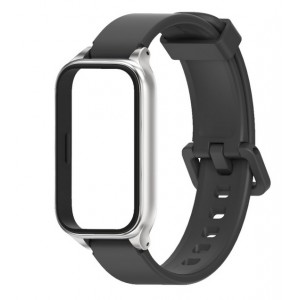 Bracelete Preta Compatível c/ Xiaomi Smart Band 9 Active / Redmi Band 3