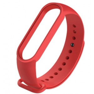 Pulseira de borracha Compativel C/  Xiaomi Mi Band 5 (Vermelha)