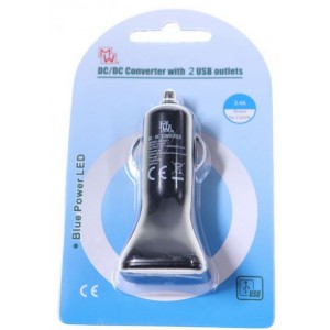 Carregador Isqueiro 2 USB2.0-A