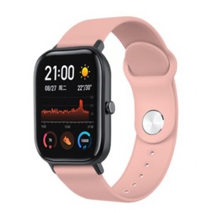 Bracelete Silicone Rosa Claro Compatível c/ Amazfit GTS de 20 mm
