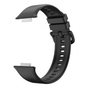 Bracelete Silicone Preta Compatível c/ Huawei Watch Fit 2