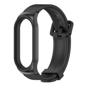 Bracelete Silicone Preta + Chassi metal Compatível c/ Xiaomi Mi Band 7 / 7 NFC