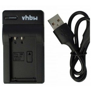 Carregador de Baterias Micro USB Compatível c/  Nikon EN-EL20 / EN-EL22 / EN-EL24