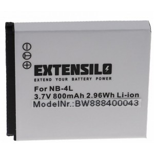 Bateria Compatível c/ Canon NB-4L 800mAh