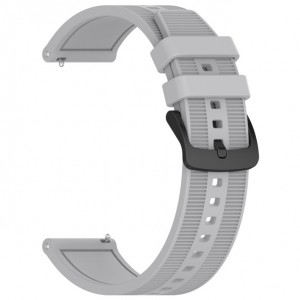 Pulseira silicone compatível Amazfit Balance 22mm - cinza