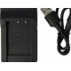 Carregador de bateria micro USB vhbw adequado para Minolta NP-900 etc.