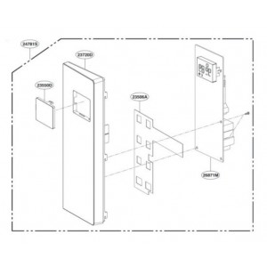 Painel de controle frontal + touch LG ACM74959287