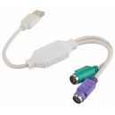 Cabo Adaptador USB-A 2.0 Macho / 2x PS/2 LANBERG