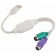Cabo Adaptador USB-A 2.0 Macho / 2x PS/2 LANBERG