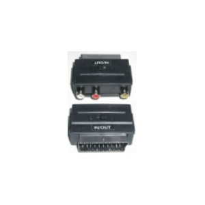 FICHA ADAPTADORA SCART MACHO/3 RCA STEREO + VIDEO