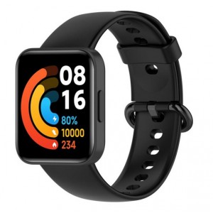 Bracelete Preta Compatível c/ Xiaomi Redmi Watch 2 / Watch 2 Lite