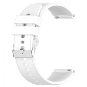 Bracelete Silicone Branca Compat&iacute;vel c/ Samsung Galaxy Gear Sport/S2 Classic 20 mm