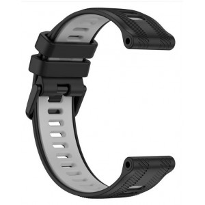 Bracelete Silicone Preta + Cinzento Compat&iacute;vel c/ Garmin Forerunner 965