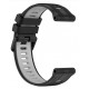 Bracelete Silicone Preta + Cinzento Compatível c/ Garmin Forerunner 965
