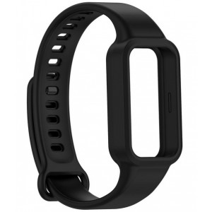 Bracelete Silicone Preta Compat&iacute;vel c/ Xiaomi Smart Band 9 Active / Redmi Band 3