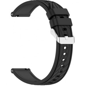 Bracelete Silicone Preta 22mm Compat&iacute;vel c/ Xiaomi Redmi Watch 5 Active