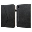 Capa em Couro Preto Compat&iacute;vel c/ Samsung Galaxy Tab S7 / S8