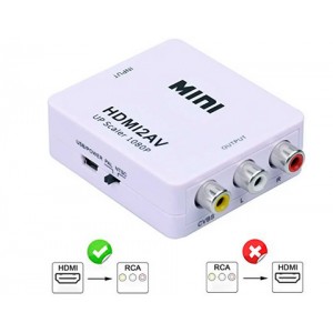 Conversor 1xHDMI audio-video digital para 3xRCA audio