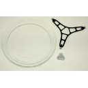 KIT Micro Ondas, Prato + Suporte + Trevo 24,5cm