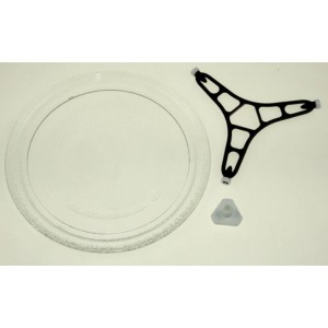 KIT Micro Ondas, Prato + Suporte + Trevo 24,5cm