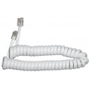 Cabo ESPIRAL RJ10 4 PINOS 2M - Branco