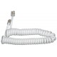 Cabo ESPIRAL RJ10 4 PINOS 2M - Branco