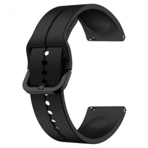 Pulseira compat&iacute;vel Samsung Galaxy Watch 6 Classic 47mm 20mm (silicone) - preto