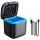 Caixa de Carregamento Baterias Compatível c/ GoPro HERO12 Black /11 Black /10 Black /9 Black 