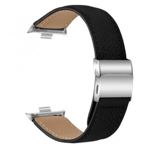 Pulseira Couro comapt&iacute;vel Xiaomi Smart Band 9 Pro - preto