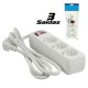 TOMADA ELÉCTRICA C/ 3 SAÍDAS E INTERRUPTOR 1.5M BRANCO