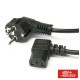 CABLE de alimentación SCHUKO macho/hembra 3 p 1.5 M ÂNGULAR