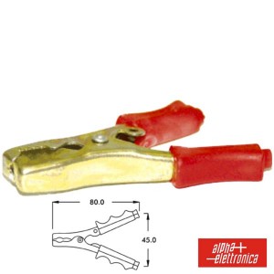 PINÇA CROCODILO ISOLADA VERMELHA 40A