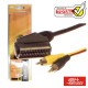 CABO SCART MACHO VÍDEO / RCA MACHO 1.5M BLISTER
