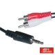 CABO JACK 3.5MM MACHO ST / 2RCA MACHO 1.5M BULK
