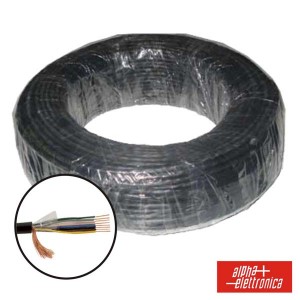 CABLE de 8 conductores electrónico (más) 8 x 0,22 ø 6.00 punto negro