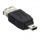FICHA ADAPTADORA USB TIPO-A FÊMEA / USB MINI 5 FÊMEA