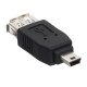 FICHA ADAPTADORA USB TIPO-A FÊMEA / USB MINI 5 FÊMEA