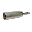 FICHA ADAPTADORA XLR 3P MACHO / JACK MACHO 6.35MM MONO