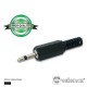 FICHA JACK MACHO PLÁSTICO PRETA 2.5MM MONO