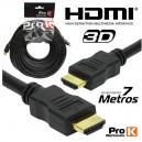 CABO HDMI DOURADO MACHO / MACHO 1.4 PRETO 7.5M PROK