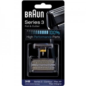 Combi Pack Braun 31B (Lâmina+Rede) 5000/6000 Series 3 Preto (81387938)