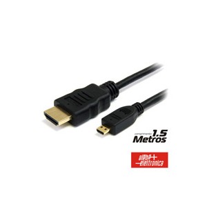 Cabo HDMI Macho / MICRO HDMI Macho Preto 1.5M
