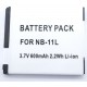 Bateria Compatível Li-ion 3,7V-600mah p/ câmara digital