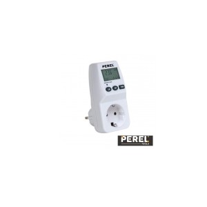 Contador de Energía 230V / 16A - Enchufe de Tierra Lateral PEREL