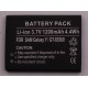 Bateria Compativel Li-ion, 3,7 Volt, 1200mAh, 4,4Wh, insert pack
