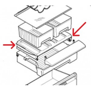 Soporte para Tapa del Cajón del Frigorífico