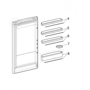 Prateleira Inferior das Garrafas Frigorífico Hotpoint-Ariston C00293111