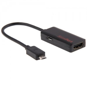 Micro USB Alta Velocidade USB Macho SlimPort para Conetor HDMI Fêmea