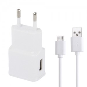 Cargador 5V 2A Micro USB Travel Charger for Samsung Galaxy S5 / G9000 / Note III / N9000 (Blanco)