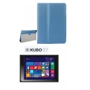 Capa Flip Cover Compativel Mitsai KUBO 9.7 Textura SILK AZUL